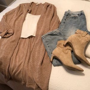 VICI Dolman Light Mauve/Beige Cardigan